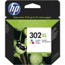 Cartucho de tinta original HP 302XL tricolor de alto rendimiento (F6U67AE) para HP DeskJet 2130/3630 y HP OfficeJet 3830