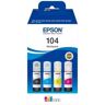 Epson 104 Pack de 4 Botellas de Tinta Originales - C13T00P640-C13T00P640