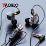 VAORLO-auriculares con Cable para Karaoke, cascos con micrófono HD con cancelación de ruido para vivo, 1,2 M, 3M de longitud, HiFi, graves pesados, 3,5 MM