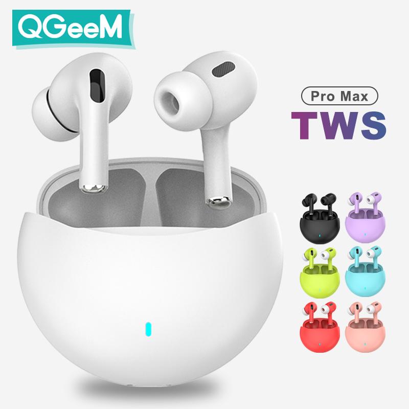 QGeeM Auriculares estéreo inalámbricos 5,1 con Bluetooth, cascos con caja de carga para iPhone 11, 12, Android, Xiaomi, TWS