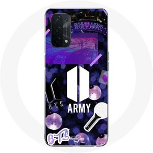 CAPACHEAP Coque pour Oppo A74 5G Bangtan Sonyeondan BTS Logo Army Bomb Lightstick