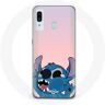 CAPACHEAP Coque pour Samsung Galaxy A20 Stitch le Nez en l'air fond rose