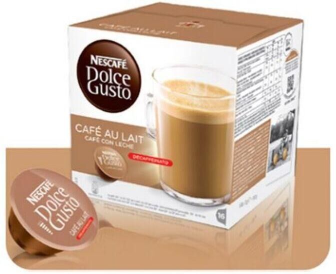 SmartGroup Nescafé Dolce Gusto-Cápsulas de Café Nescafé Dolce Gusto 97934 Café Au Lait (16 uds) Descafeinado