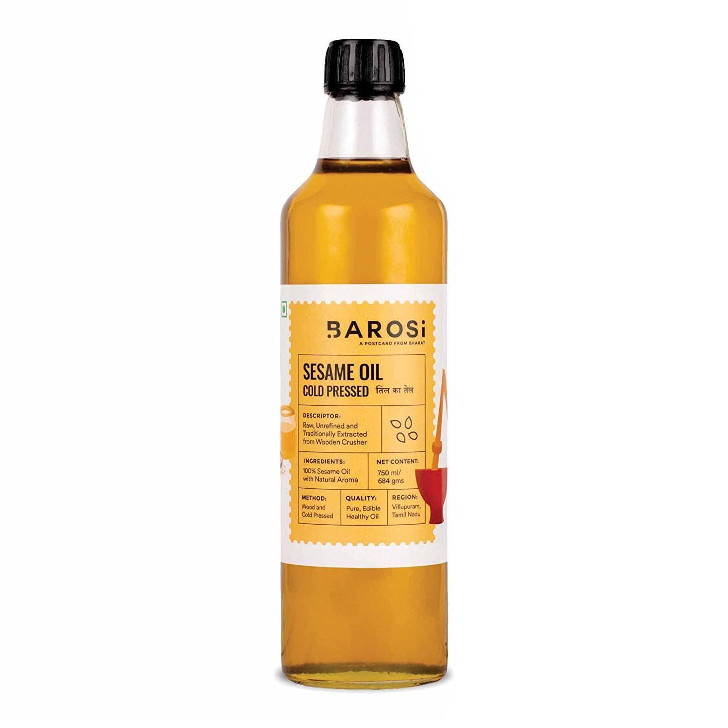 Aceite de sésamo prensado en frío (750 ml), Aceite de Sésamo Prensado en Frío Barosi