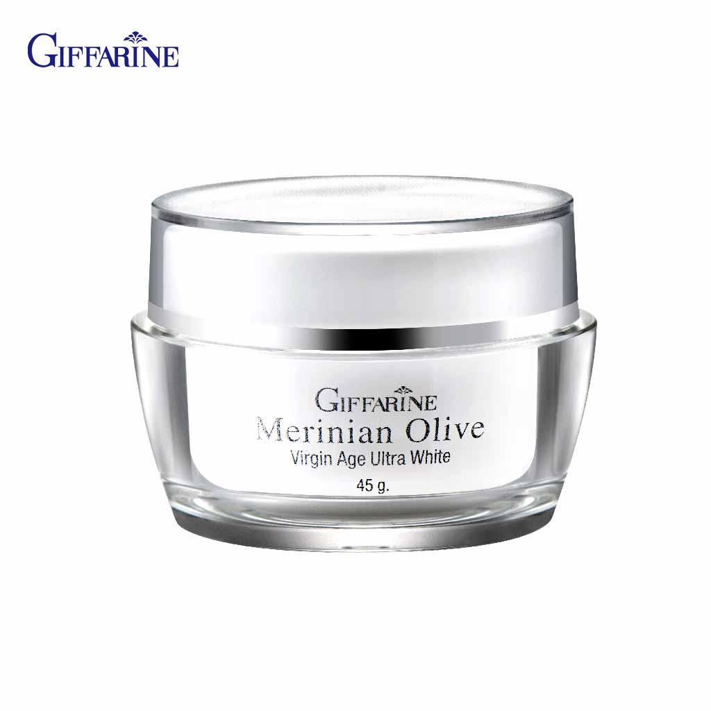 Giffarine Merinian Olive Virgin Age Ultra White - Crema facial orgánica de aceite de oliva virgen extra 45 g 84005 - Cuidado de la piel tailandesa