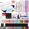 PHOENIXY 20-Piece Soak Off Gel Nail Polish Set 36W Nail Lamp, 3-Piece UV Gel Kit, y Nail Drill Machine Nail Art Tool Kit