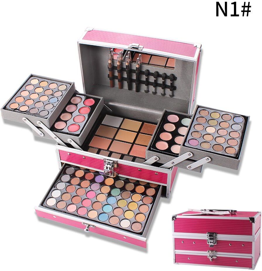 MISS ROSE 140 en 1 Exquisita Chica Estuche Cosmético Multifuncional Kits de Maquillaje Juego de Maquillaje Profesional Sombra de Ojos Colorete Corrector Lápiz Labial Cejas