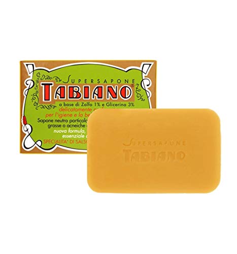 Tabiano - Jabón de azufre - Superjabón antiacné con 1% de azufre y 3% de glicerina