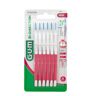 Cabezal de cepillo bidireccional Gum, 1,2 mm, rosa, paquete de 6 2614