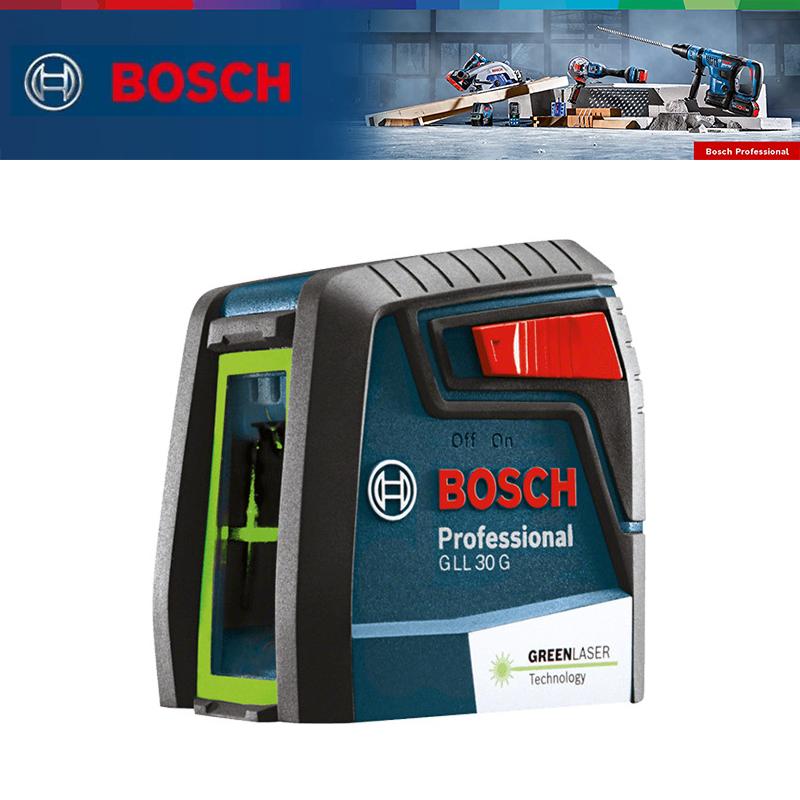 Bosch Láser de nivel láser BOSCH GLL 30G Láser vertical horizontal verde de dos líneas de alta precisión