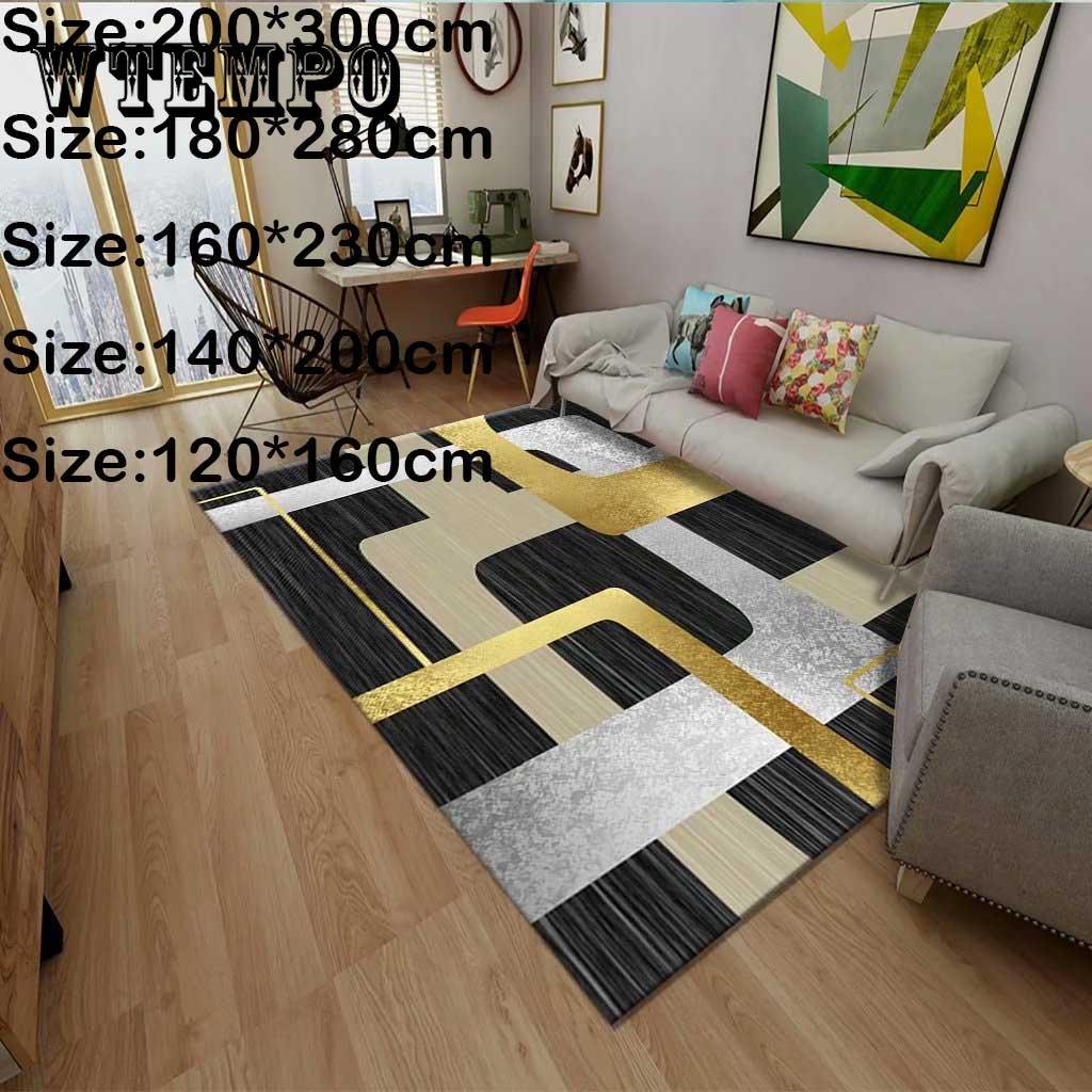 WTEMPO Dormitorio sofá alfombra simple nórdico étnico alfombra cama y desayuno sala de estar alfombra mesa de centro almohadilla