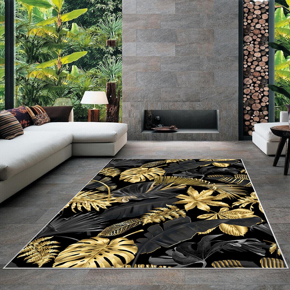 MDLIFEHOME Alfombra de salón moderna con base antideslizante lavable con impresión digital a color estampada BLT-S-069