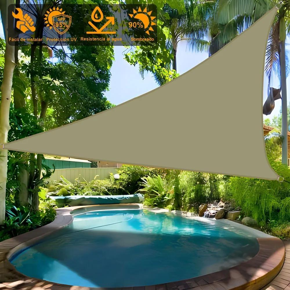Fashion Run Impermeable Protector solar Triángulo Protección de sombrilla Exterior Jardín Patio Piscina Sombra Vela Toldo Tela de sombra