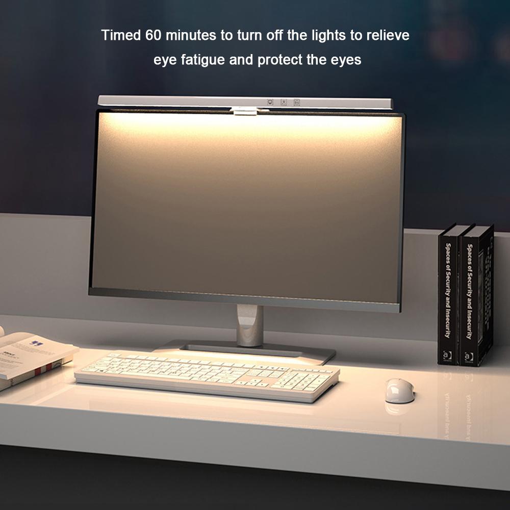 TOMTOP JMS Lámpara LED de atenuación continua para ordenador, Monitor, luz de lectura USB, lámpara con Clip para pantalla de ordenador, ojo