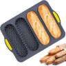 fujiantema Bandeja para hornear fácil de limpiar, molde para Pan resistente al calor, útil molde para Pan de silicona, sándwich