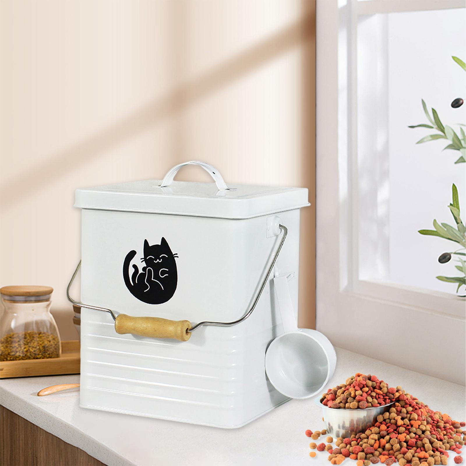 Kitchen Accs Cubo de almacenamiento hermético Hierro con tapa Dispensador de alimentos multifuncional de 8L para harina de arroz de cereales