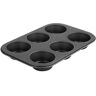 Molde para muffins 6 cavidades Zenker Negro Metalizado ref. 6534