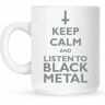 Grindstore Mantenga la calma y escuche la taza Black Metal