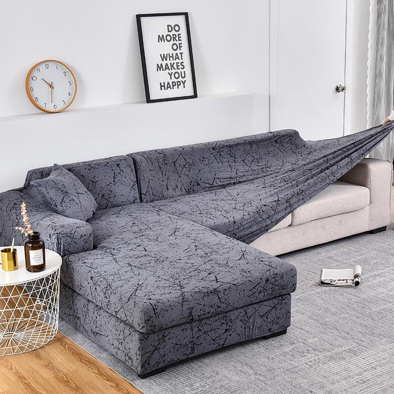 Suloko Sofá en forma de L Chaise Longue Sofá Cubre Sofá Elástico Funda de sofá elástico para sala de estar