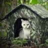 Nanmuubv Casas impermeables para perros y gatos, tienda de invierno para interiores y exteriores, nido a prueba de frío para mascotas pequeñas y medianas