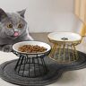 Felix Home Cuenco de cerámica para mascotas, cuenco nórdico para gatos, cuenco alto de cerámica para comida para gatos, plato enlatado para aperitivos, Espondilosis Cervical antigatos, cuenco antigiro para comida para gatos