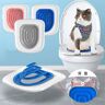 Rosanne El mejor Kit de adiestramiento higiénico de plástico para gatos, estera para residuos de gato y cachorro reutilizable, entrenador de inodoro para gatos, producto de entrenamiento para limpieza de mascotas