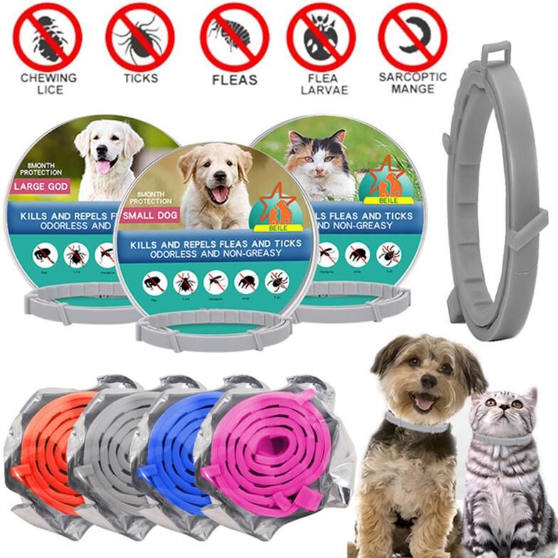 Han Ming Collar retráctil repelente de mosquitos para perros, Collar antiparasitario antipulgas y garrapatas para perros pequeños y grandes, correa para gatos y mascotas