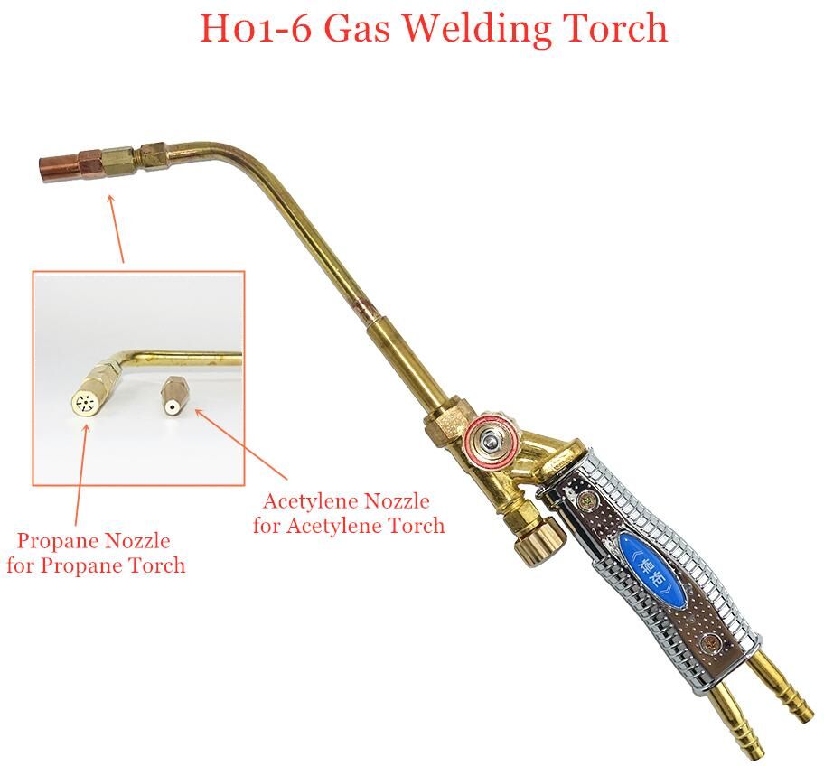 TywelMaster Soplete de soldadura de Gas H01-6, soplete de chorro de acetileno/propano, herramientas de soldadura de Gas, soplete de soldadura