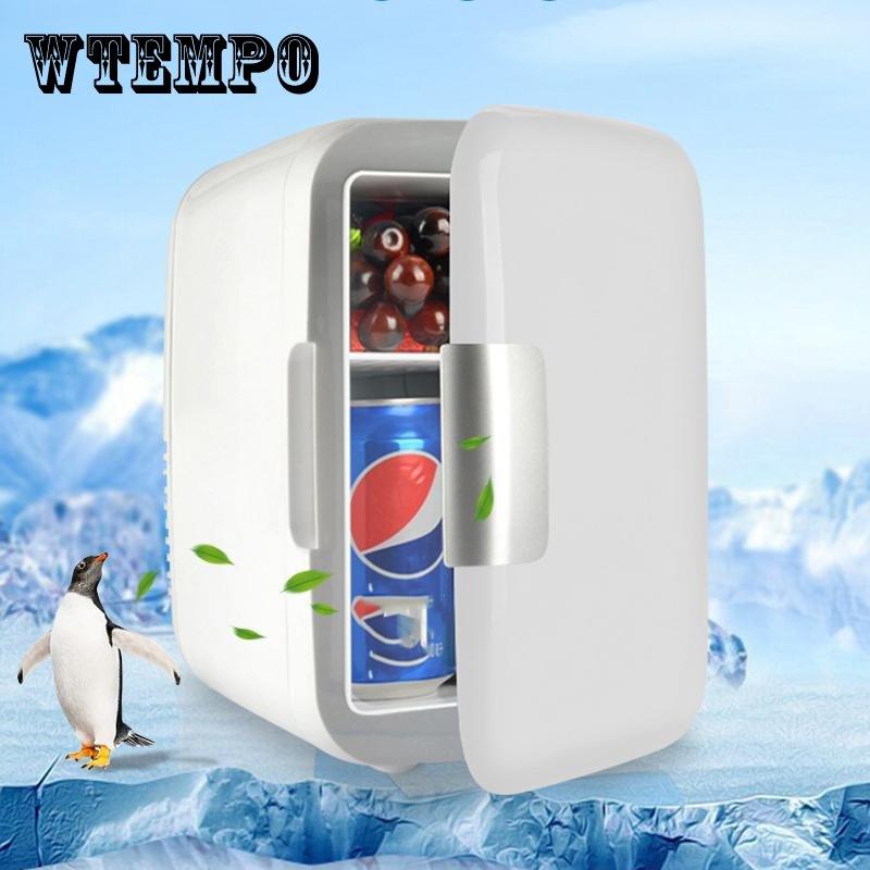 WTEMPO Refrigerador compacto portátil multifunción, Mini cosméticos faciales de belleza, refrigerador de bebidas, calentador, refrigerador, congelador para el hogar y el coche