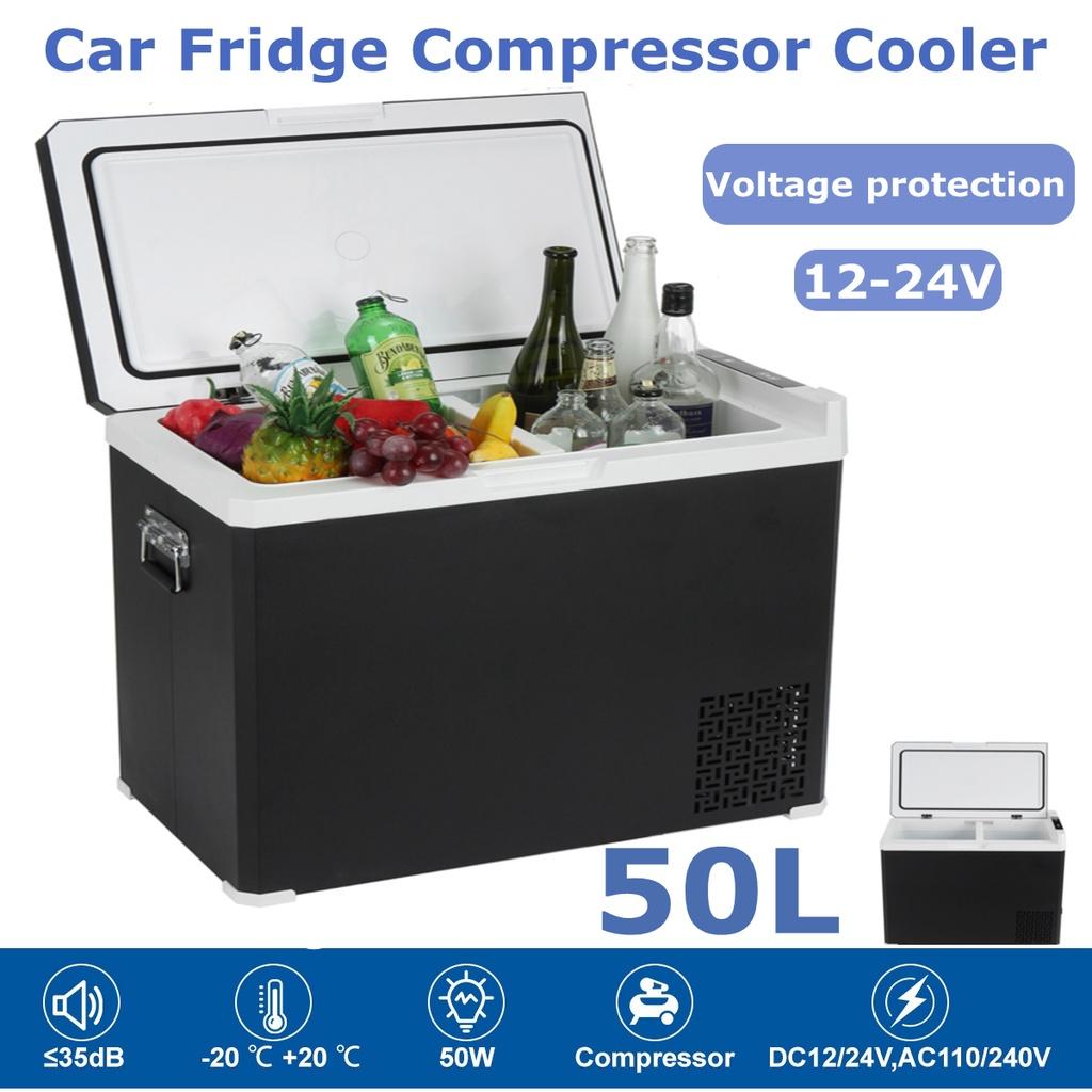 Decor Dream Refrigerador para coche de 30/40/50L, refrigerador RV, compresor, congelador, Mini refrigerador portátil para coche, camión, hogar, viaje, Camping