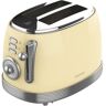 Cecotec Toast & Taste 800 Vintage Light Yellow Tostadora Electrica 850W - 6 Niveles - 2 Ranuras Cortas Extraanchas - Capacidad para 2 Tostadas -03210