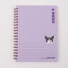 Sanrio Characters 4-Division One Ring Lined Note INDEX NOTE (approx. 120 sheets), Purple Kuromi