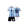 Palmiye istanbul Argentina Messi World Cup Blue Kids Jersey Conjunto de 3 camisetas Shorts Calcetines