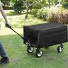 MUQZI Wagon Cart Parasol impermeable Tela Oxford Cinta de cierre con cordón a prueba de viento Carrito de camping plegable de cuatro ruedas Cubierta de protección contra el polvo y los rayos UV