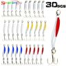 SOUGAYILANG Señuelos de pesca 30Pcs Mortal Dick Long Jigging Señuelos y cucharas de fundición simples Cucharas giratorias Tackle