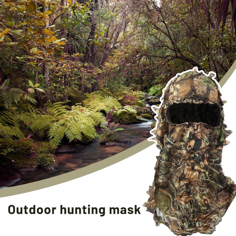 Hong Kong WUY Ghillie Suit Ghillie Camouflage Leafy Hat 3D Full Face Mask Headwear Turkey Camo Hunter Hunting Accessories