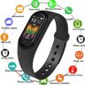 ElectronicMall Reloj inteligente M5, rastreador deportivo, podómetro, Monitor de ritmo cardíaco y presión arterial, pulsera inteligente Bluetooth M5 para hombres y mujeres