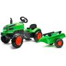 Tractor de pedales Green X Tractor con capota abatible y remolque incluido - FALK - Para niños de 2 a 5 años
