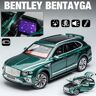 Thriving-Car Models & Action Figures Juguete modelo de coche fundido a presión Bentley Bentayga a escala 1/24, vehículo de juguete con luz de sonido para niños, niños pequeños, niñas, colección de regalos