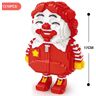 LOZ Figuras de payaso gordo Mcdonalds Ronald, bloques de microdiamante, bloques de construcción de dibujos animados, modelo de nanoladrillos, juguetes para regalos