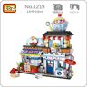 LOZ 1219 arquitectura ciudad calle heladería tienda restaurante gato Mini bloques construcción juguete para niños regalo sin caja