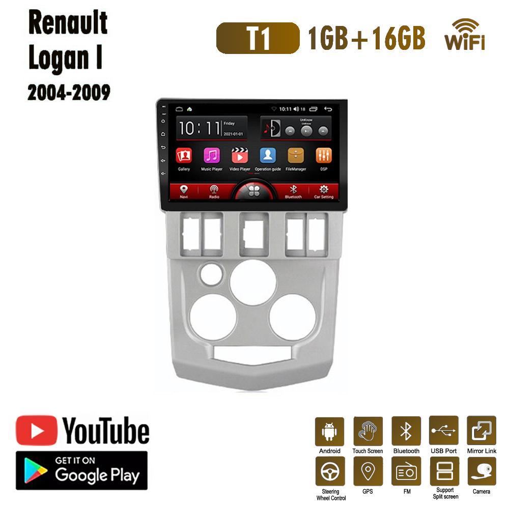BAODANDP Radio de coche Android para Renault Logan 1 2004-2009 reproductor Multimedia de coche unidad de navegación GPS WIFI 1 + 16GB