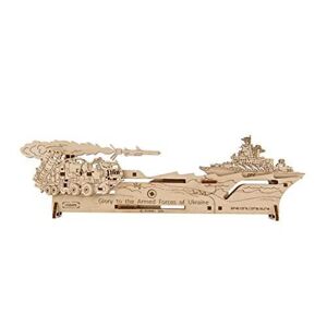 UGEARS Rompecabezas de madera 3D UGEARS Neptune Mission - Kit de modelo mecánico de madera para construir