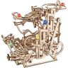 UGEARS Marble Run Tiered Hoist - Kit de madera para canicas con 10 canicas de colores