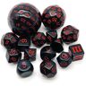 Dormia Juego completo de dados poliédricos de 15 piezas D3-D100 para DnD RPG accesorios para juegos de mesa pasatiempos regalo de vacaciones con bolsa