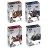 Board M Factory Decul Hero Three Kingdoms Siege Weapon Toys 4 Set 2060A, Siege Middle Tea, Tanque clásico, Tanque Toma Rojo, Enfermedad del Tanque de Hierro