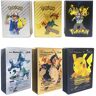 Pokemon español/inglés tarjetas doradas de Metal raro caja plateada Charizard Vmax GX juego de colección de tarjetas entrenador de batalla juguetes para niños regalo