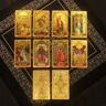 Tarot Card Game Tarot Rider-cartas de Tarot de lámina dorada, edición completa en inglés, juego de mesa de baraja de Tarot de mago