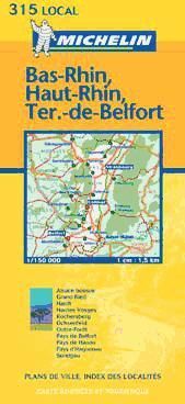 Michelin Mapa Bas-rhin, Haut-rhin, Ter. De Belfort 2002