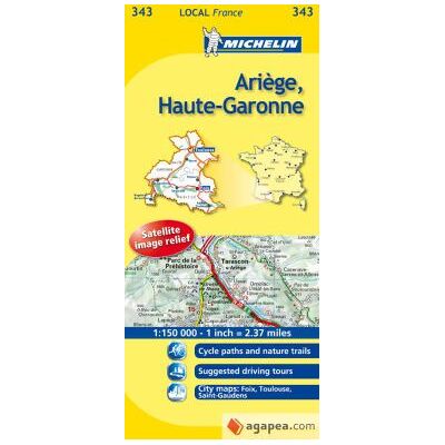 MICHELIN Mapa Local Arige, Haute-garonne MICHELIN Mapa Local Arige, Haute-garonne